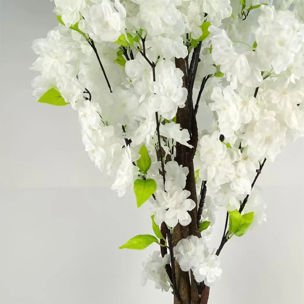 150cm Artificial White Cherry Blossom Tree by Leaf