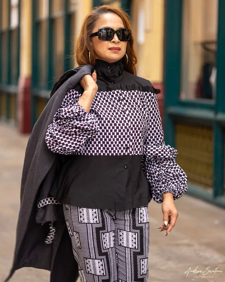 African Print Blouse by Ewa London