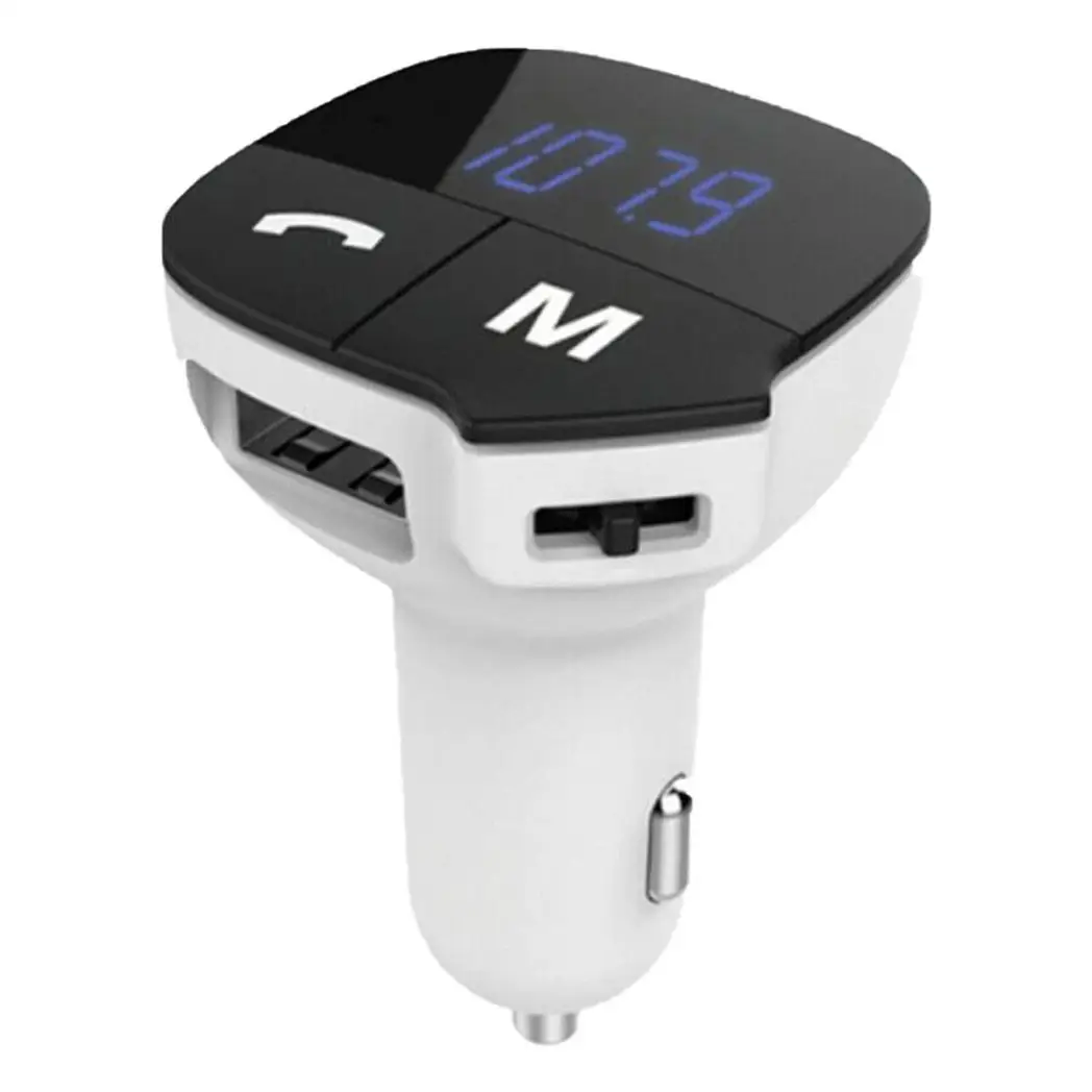 Aquarius Bluetooth Car Adapter FM Transmitter Hands-free Calling Car Kit, White by Aquarius