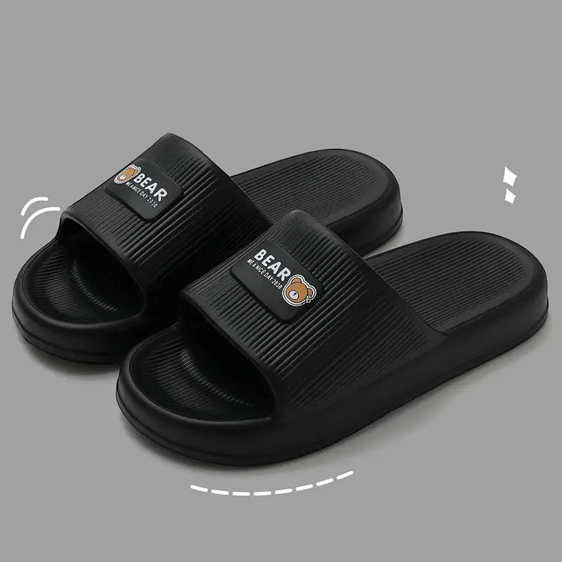 Lightweight Soft Sole Home Slippers Women Indoor Comfortable Platform Cloud Slippers Woman Non Slip Couple Bathroom Slides Shoes by All Mart Bristol Ltd