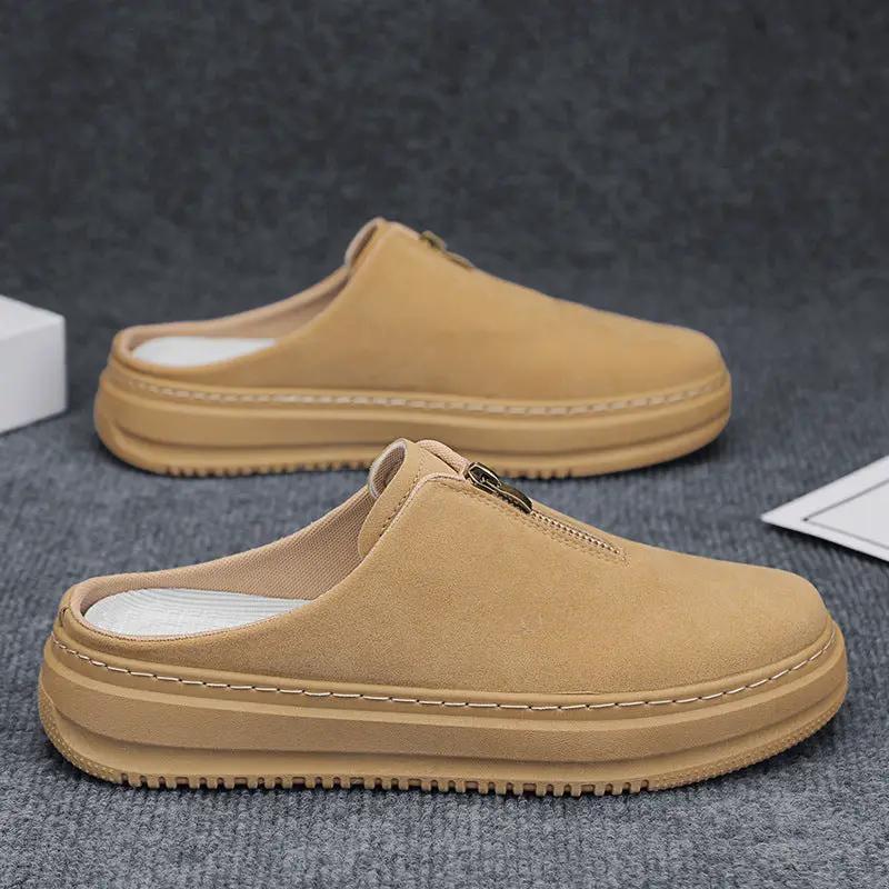 Men's Thick-Soled Elevating Casual Slip-On Slippers by Dropshipman