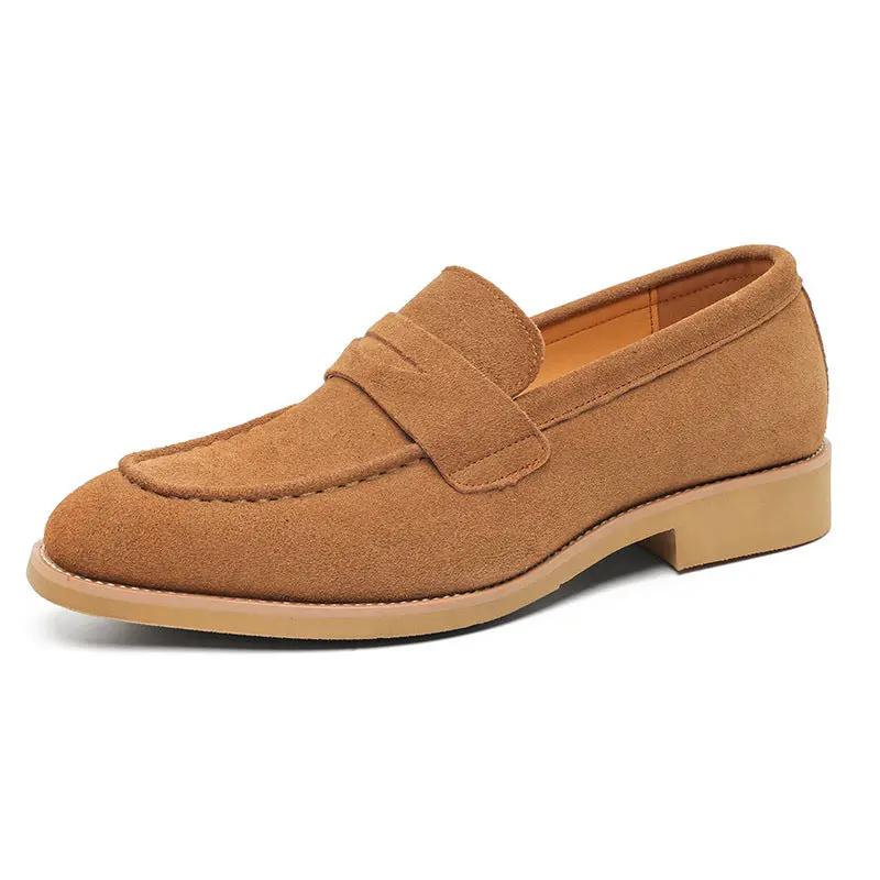 Formal Business-Casual Leather Mens Slip-On Loafers by Dropshipman