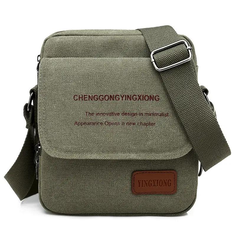 Men's Canvas Bag Shoulder Business Backpack by Dropshipman