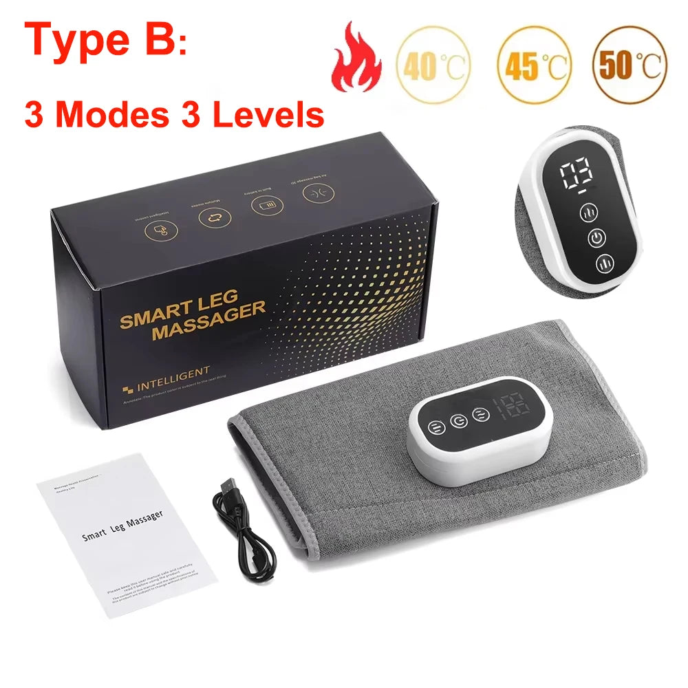 Wireless 360° Air Pressure Calf Massager 3 Level Hot Compress Airbag Compression Massage Leg Muscle Foot Relax Blood Circulation by All Mart Bristol Ltd