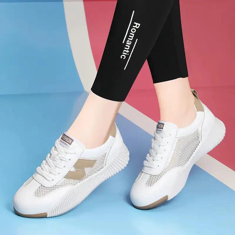 Soft-soled Genuine Leather Sneakers With Non-slip Soles For Running by Dropshipman