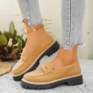 British-style Loafers Chunky-heel Women's Shoes by Dropshipman