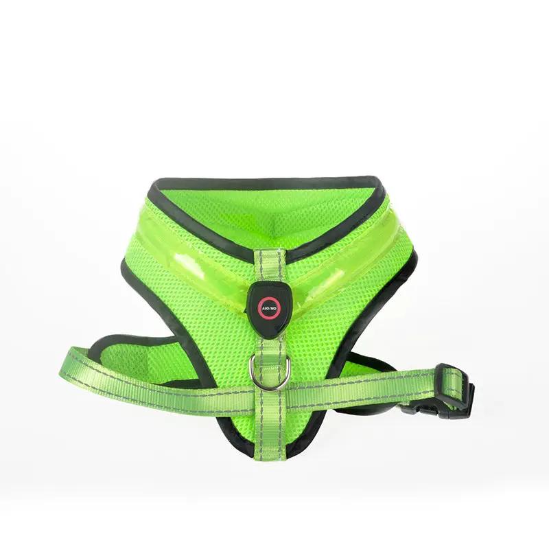 LED Luminous Dog Harness Led USB Charging Dog Chest Strap Vest Pet Safety Reflective Harness Pet Vest For Puppy Large Dog Pet Products by Dropshipman