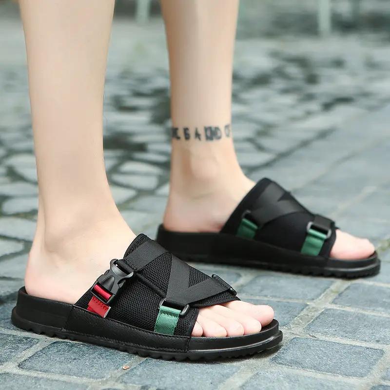 Breathable Fashion Slippers Trendy Casual Flat-heeled Flip Flops Youth Drag by Dropshipman