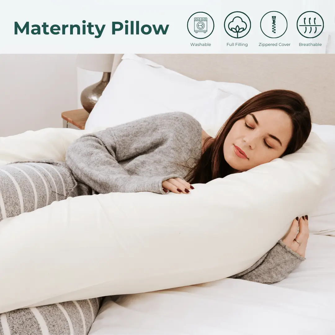 9 Ft Maternity Pillow And Case - Light Blue by For Your Little One