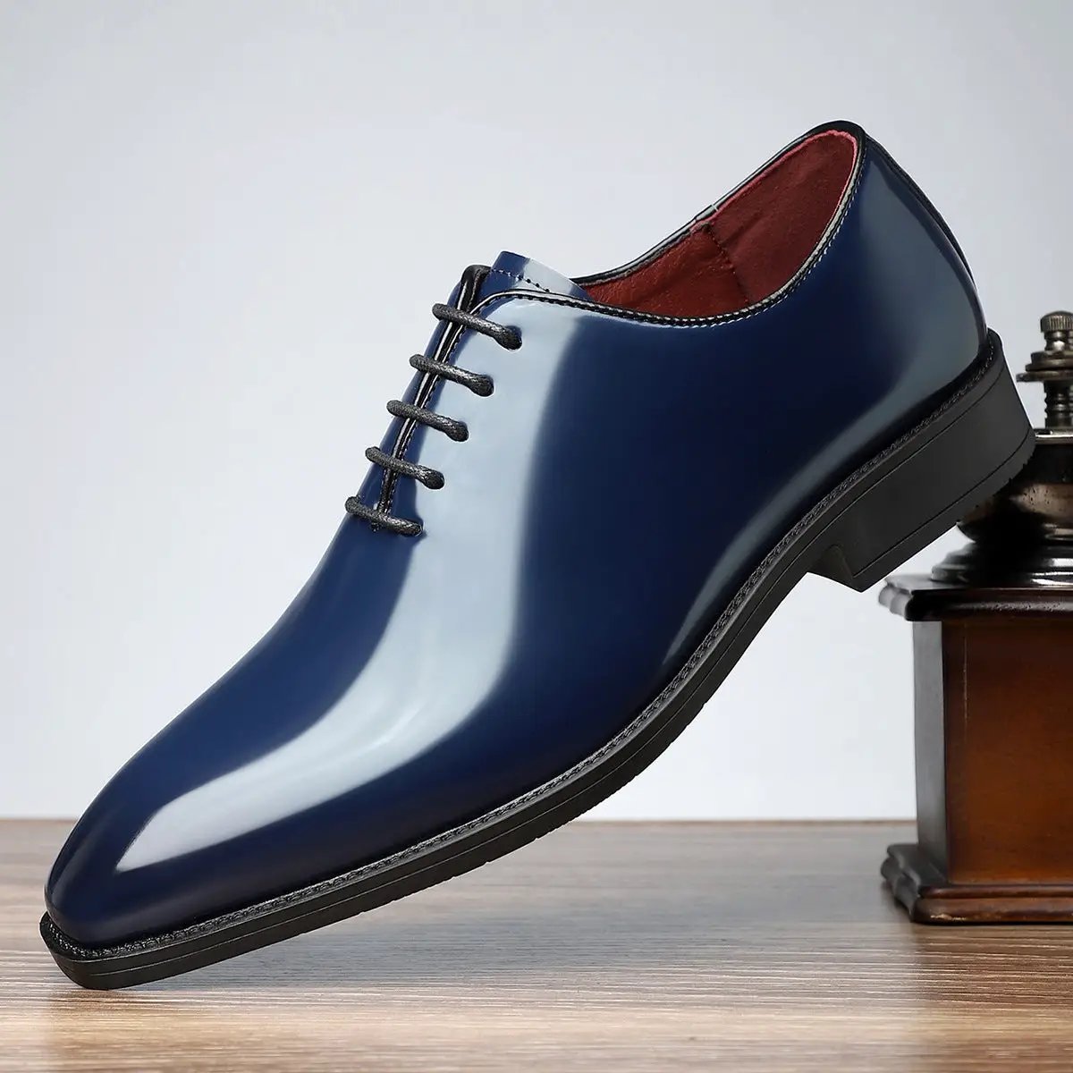 British Style Fashion Business Glossy Pointed Toe Comfortable All-matching Men's Shoes by Dropshipman