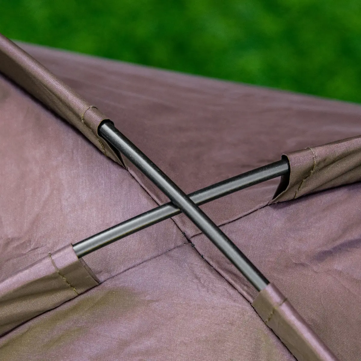 61 cm Elevated Pet Bed Dog Cot Tent with Canopy Instant Shelter Outdoor Brown by PawHut