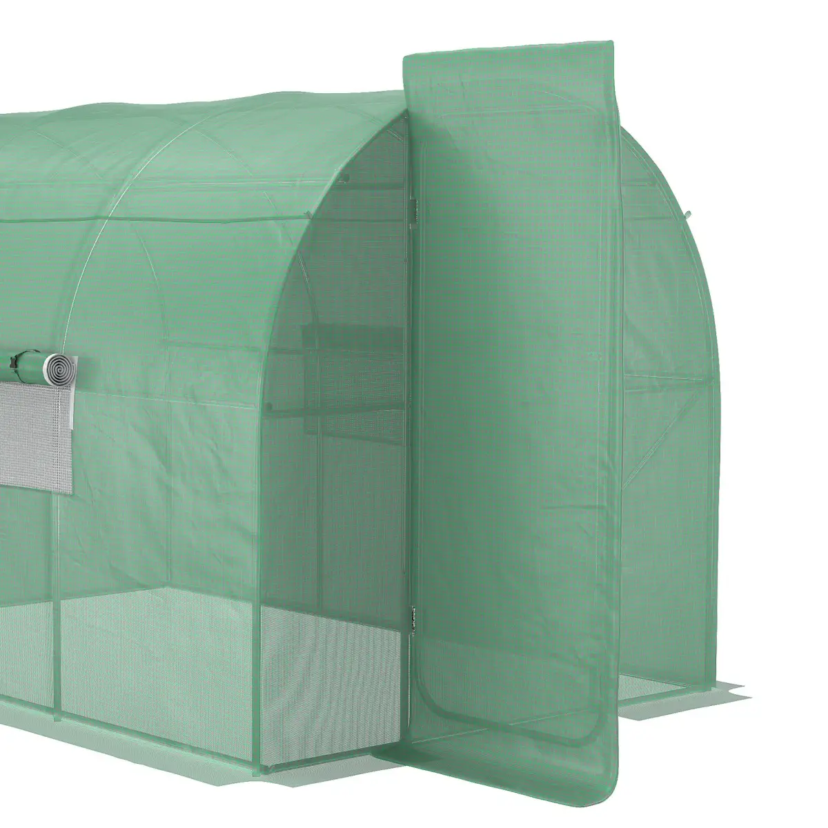 Outsunny 3 x 2M Reinforced Walk-in Polytunnel Garden Greenhouse Steel Frame by Outsunny