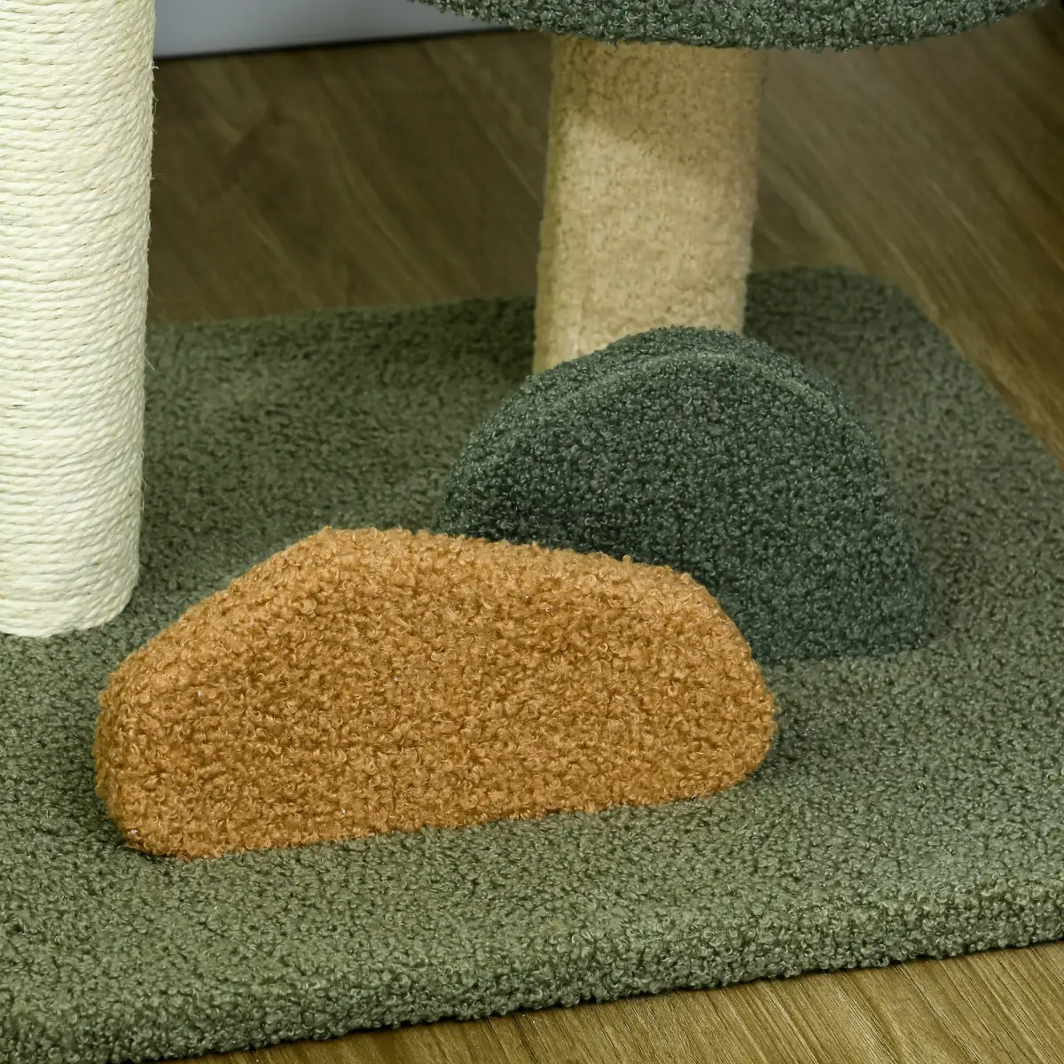 52cm Cat Tree for Indoor Cats, Scratching Posts with Two Bed, Toy Ball by PawHut