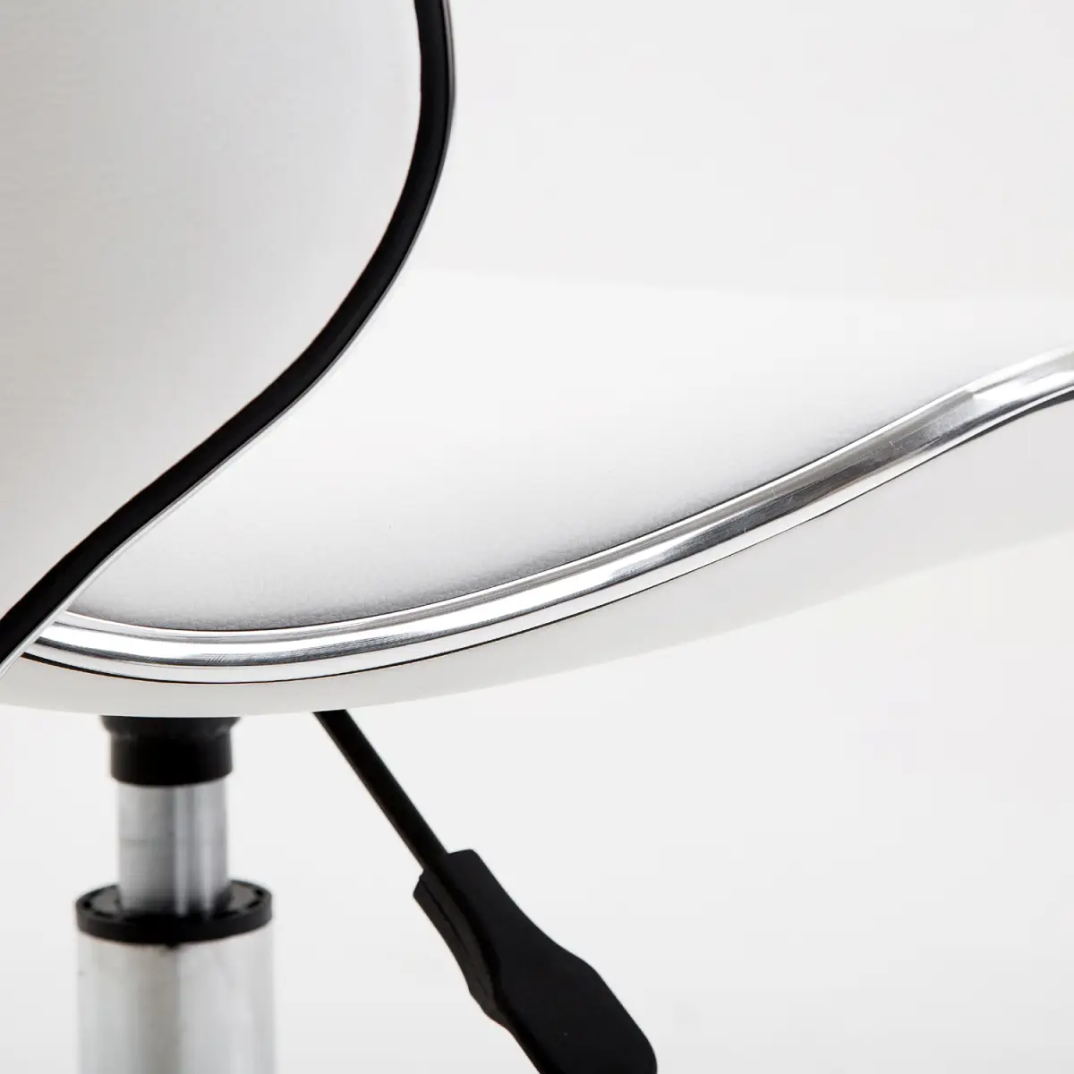 Office Chair Beauty Salon Rolling Technician Stool Chair Low Back White HOMCOM by Unbranded