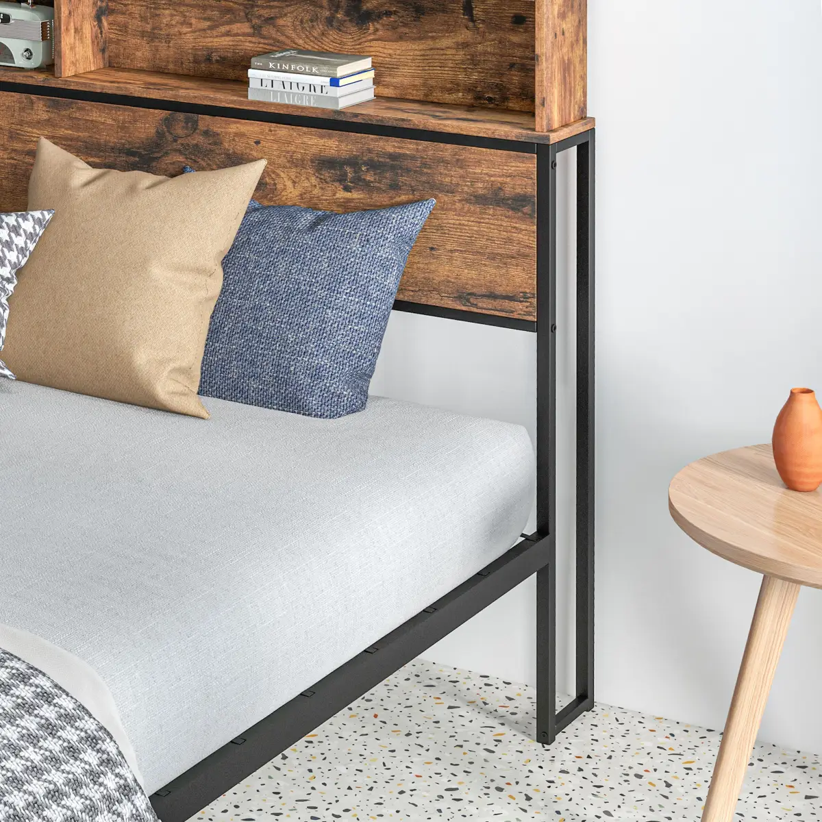HOMCOM 5.2FT King Bed Frame with Storage Headboard and Under Bed Storage by HOMCOM
