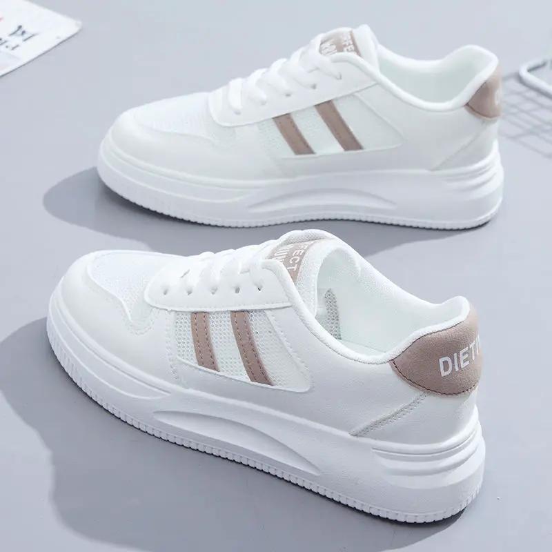 Women's All-matching Casual Sports Leather Summer White Sneakers Internet Celebrity by Dropshipman