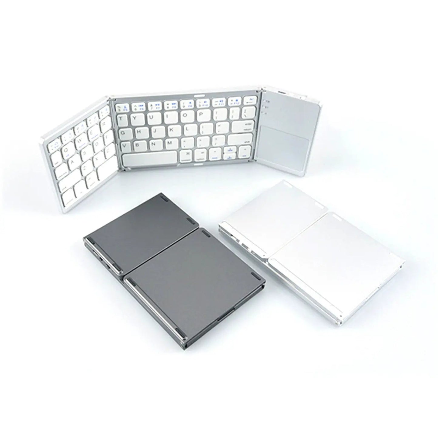 Mini Tri-fold Bluetooth Keyboard Portable Thin Touch by Dropshipman