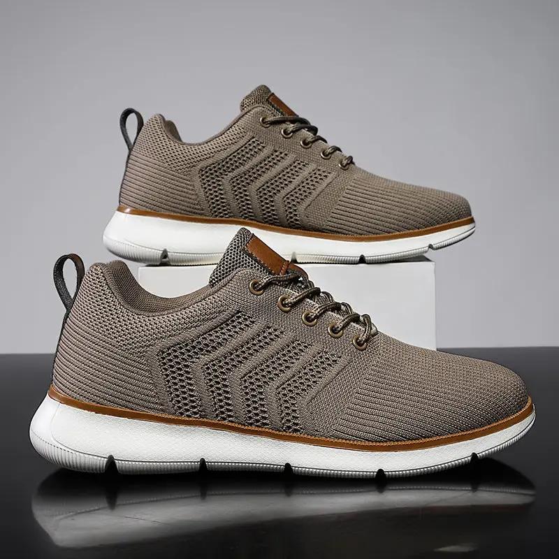 Plus-size Mens Shoes Flyknit Mesh Shoes Casual Sports Shoes by Dropshipman