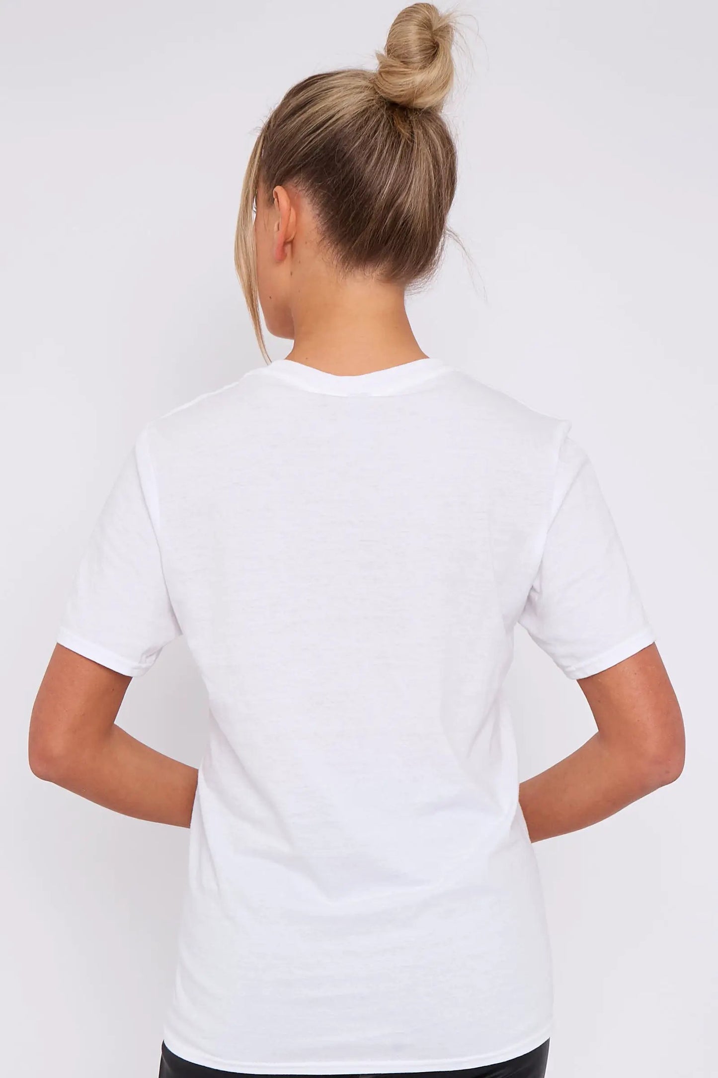 White Logo Short Sleeve Round Neck T-Shirt by Aftershock London