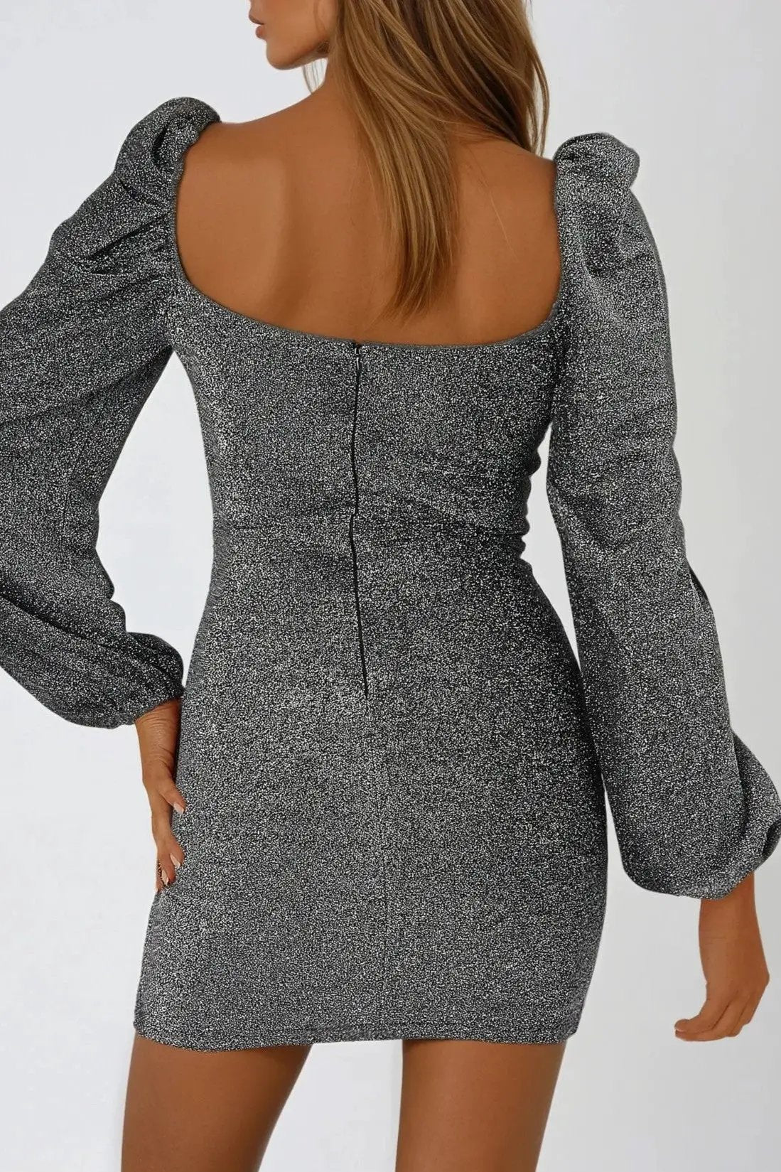 Silver Sweetheart Neckline Mini Dress by Aftershock London
