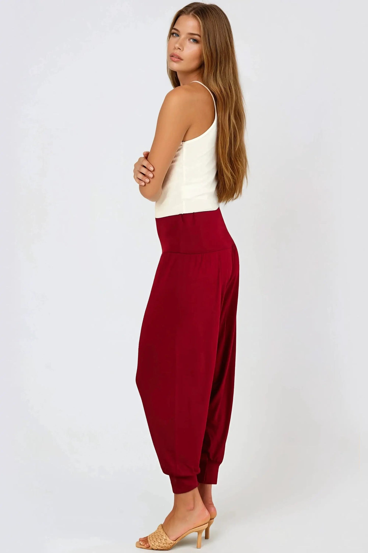 Wine Harem Pants by Aftershock London