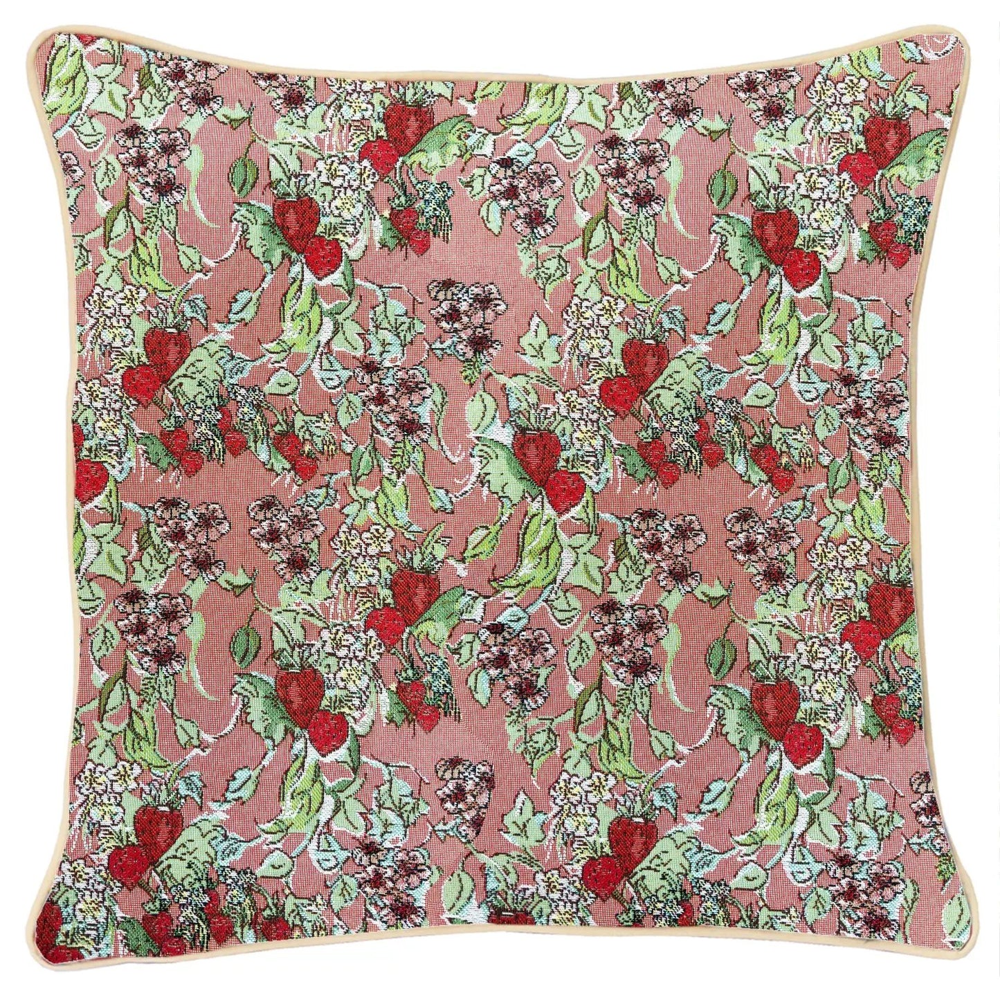 Wild Strawberry by Claire Louise Designs - Cushion Cover 45cm*45cm by Signare Tapestry