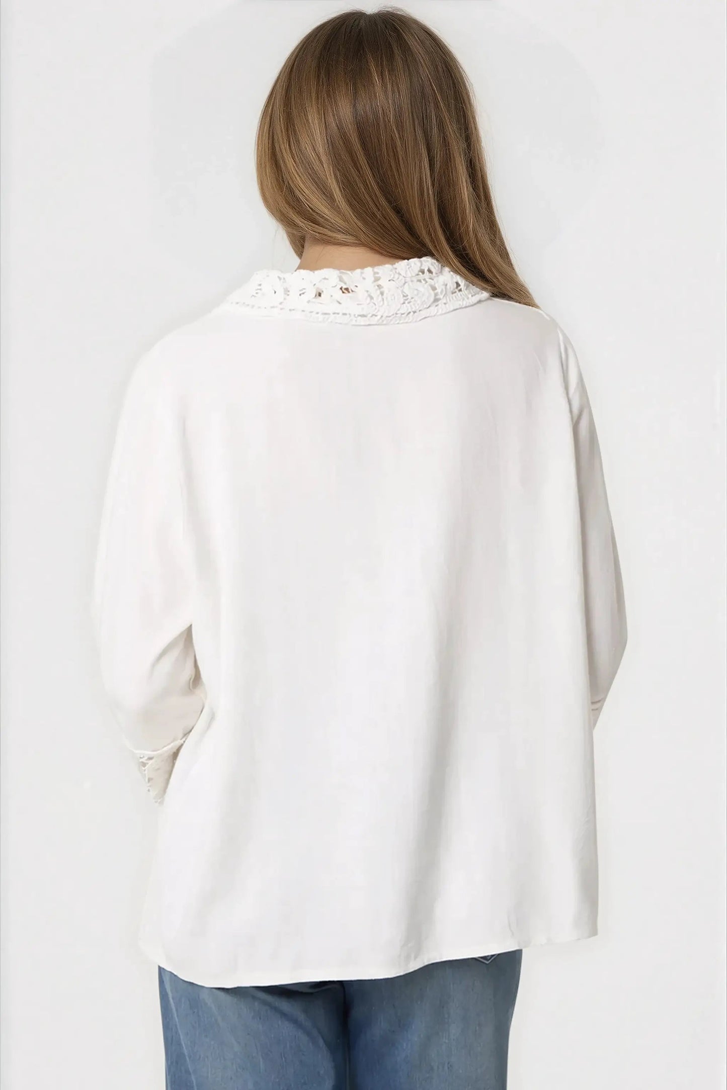 White Crochet Linen Blend Shirt by Aftershock London