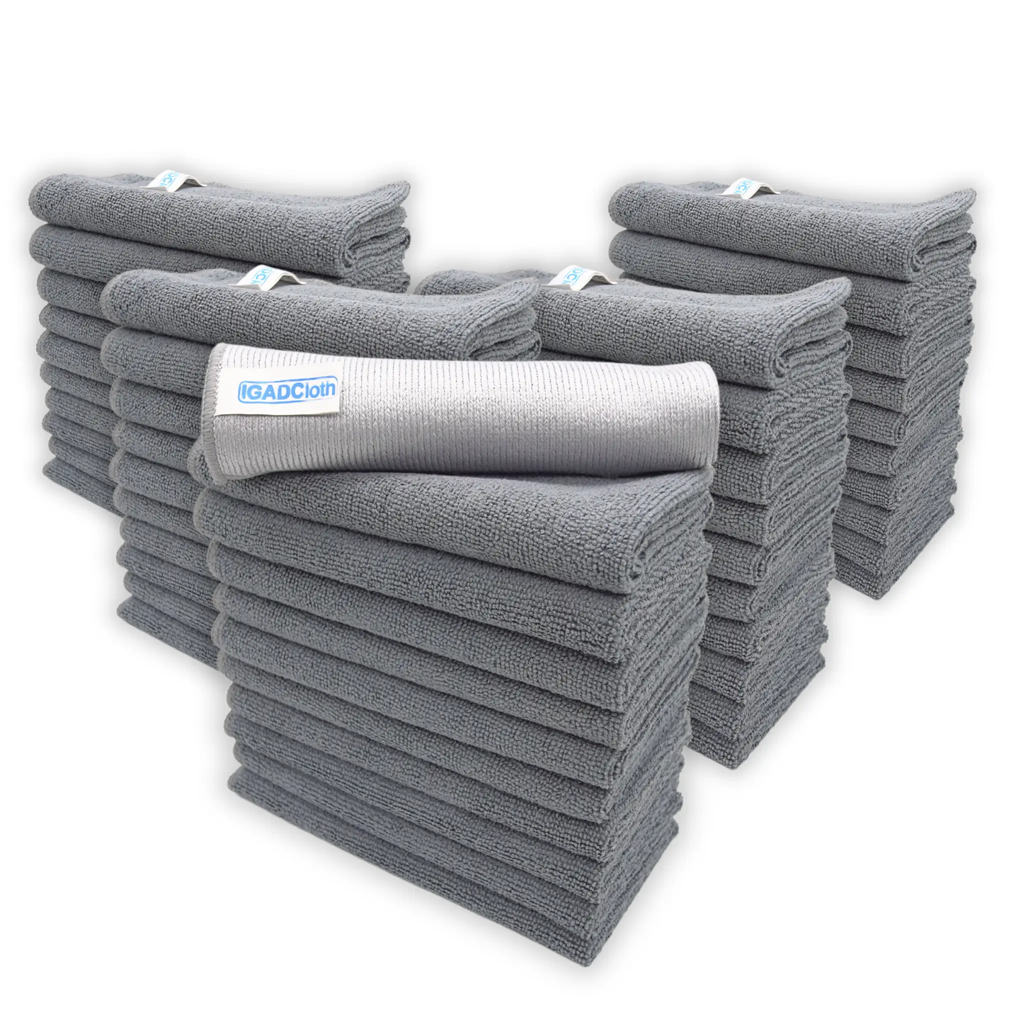 IGADCloth Grey Microfiber Sets, Cleaning Cloths 40x40cm 250gsm + 1 Free Glass Cloth by IGADCloth