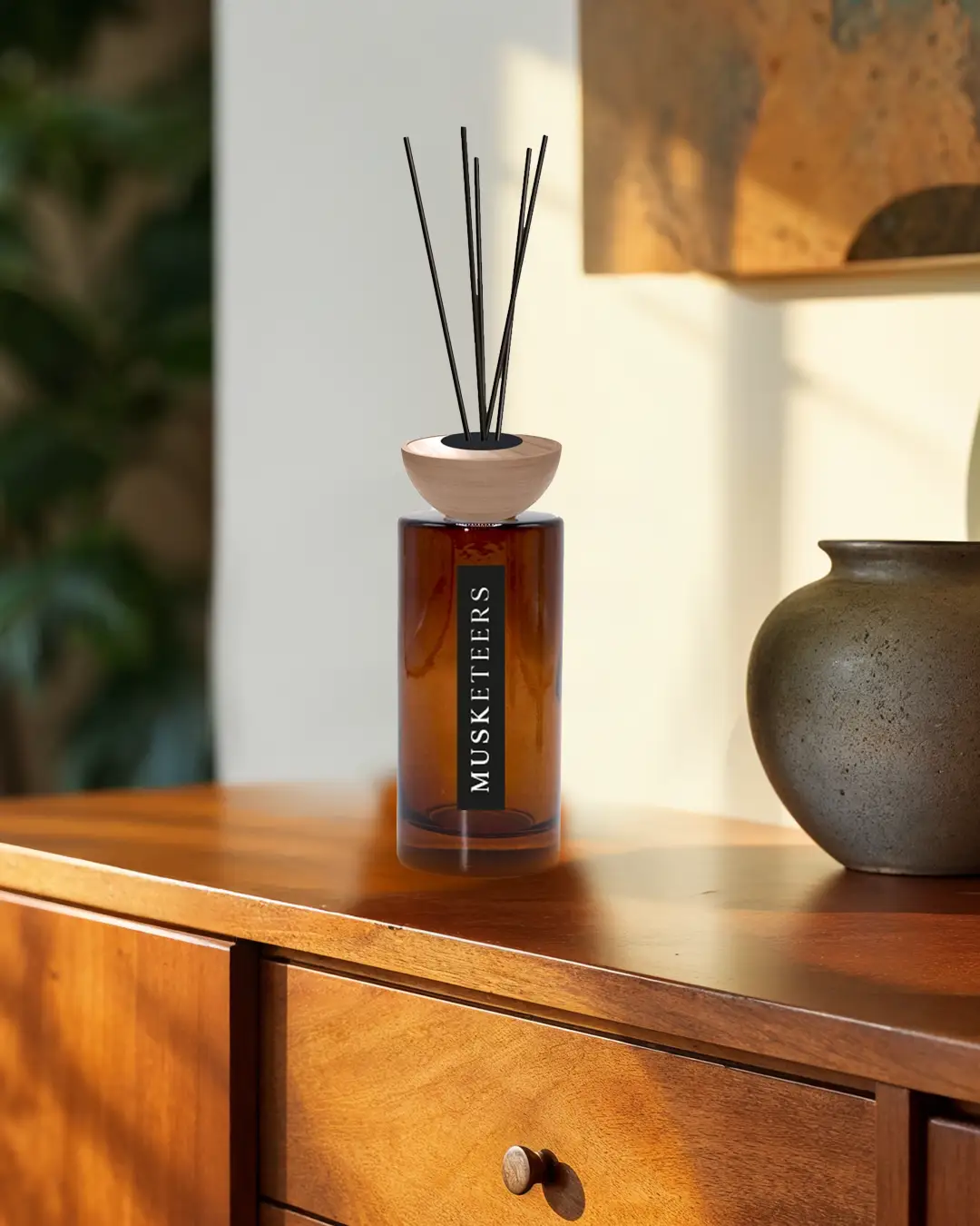 Steam Train Reed Diffuser – Smoky Masculine Home Fragrance by MUSKETEERS