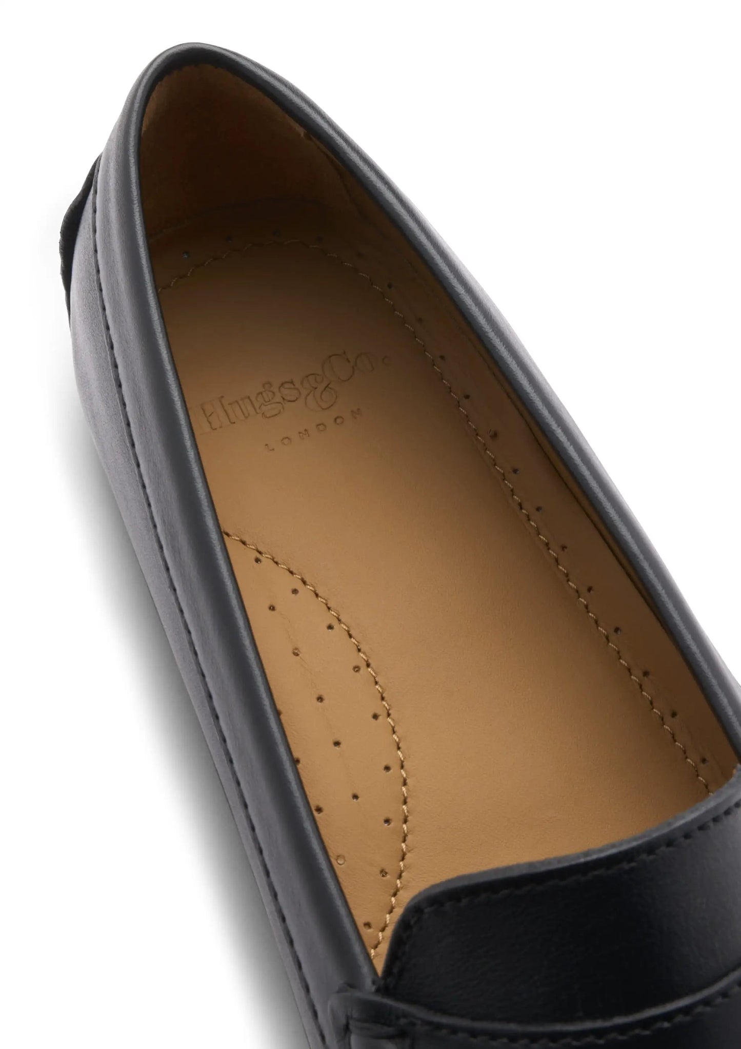 Women's Penny Driving Loafers, black leather by Hugs & Co.