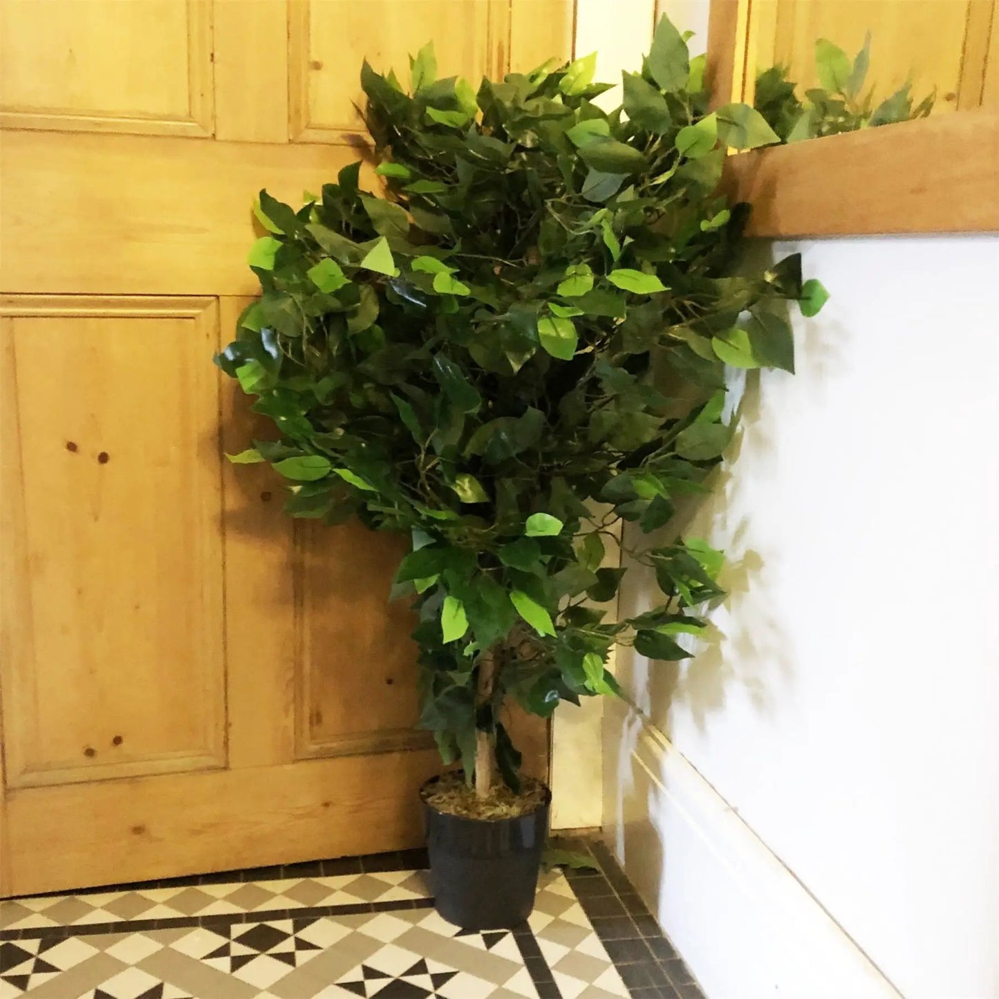 90cm Artificial Ficus Tree Bush - Large Bushy Plant by Leaf