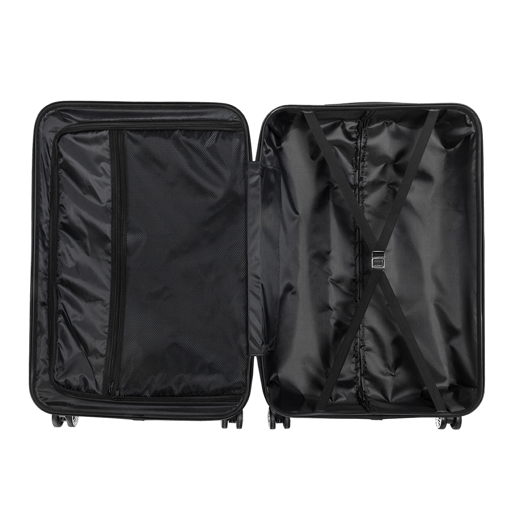 3 Pcs Suitcase Lightweight ABS Carry-on Hand Luggage 4 Spinner Wheels Trolley Case by N/A