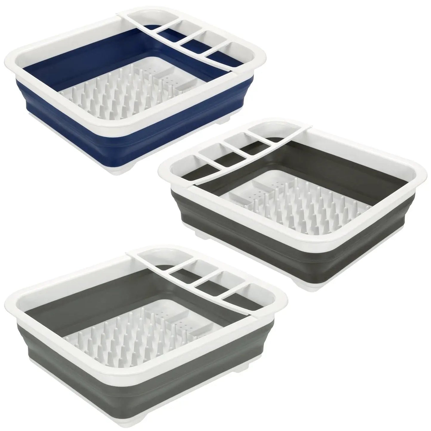 Vinsani Collapsible Folding Quality Dish Drainer Cutlery Plate Holder Drying Rack by Vinsani