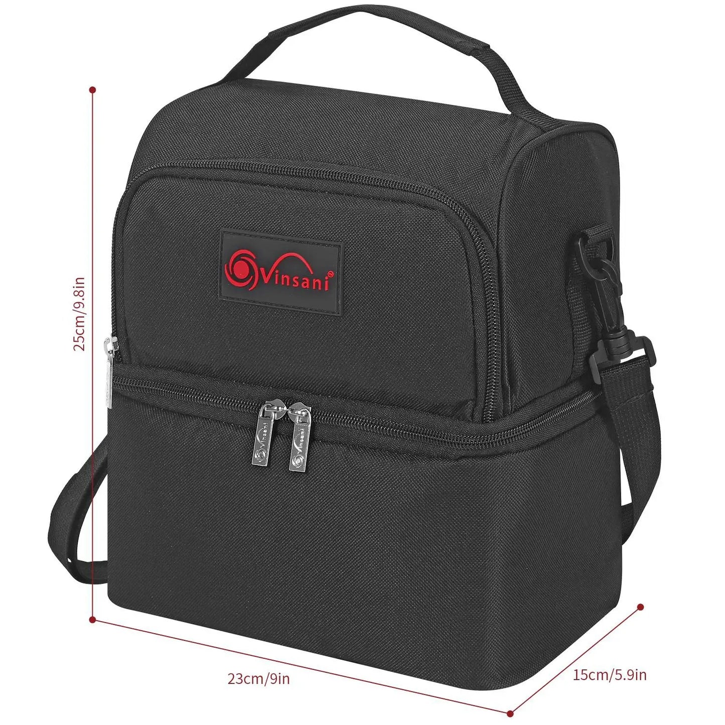 VINSANI 7L DUAL COMP LUNCH BACK W/ICE PACK 1010117 by Vinsani