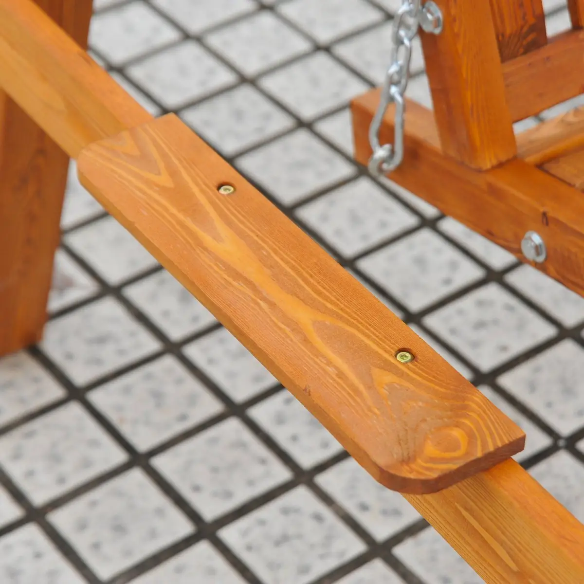 3-Seater Wooden Garden Swing Chair Seat Bench by Outsunny