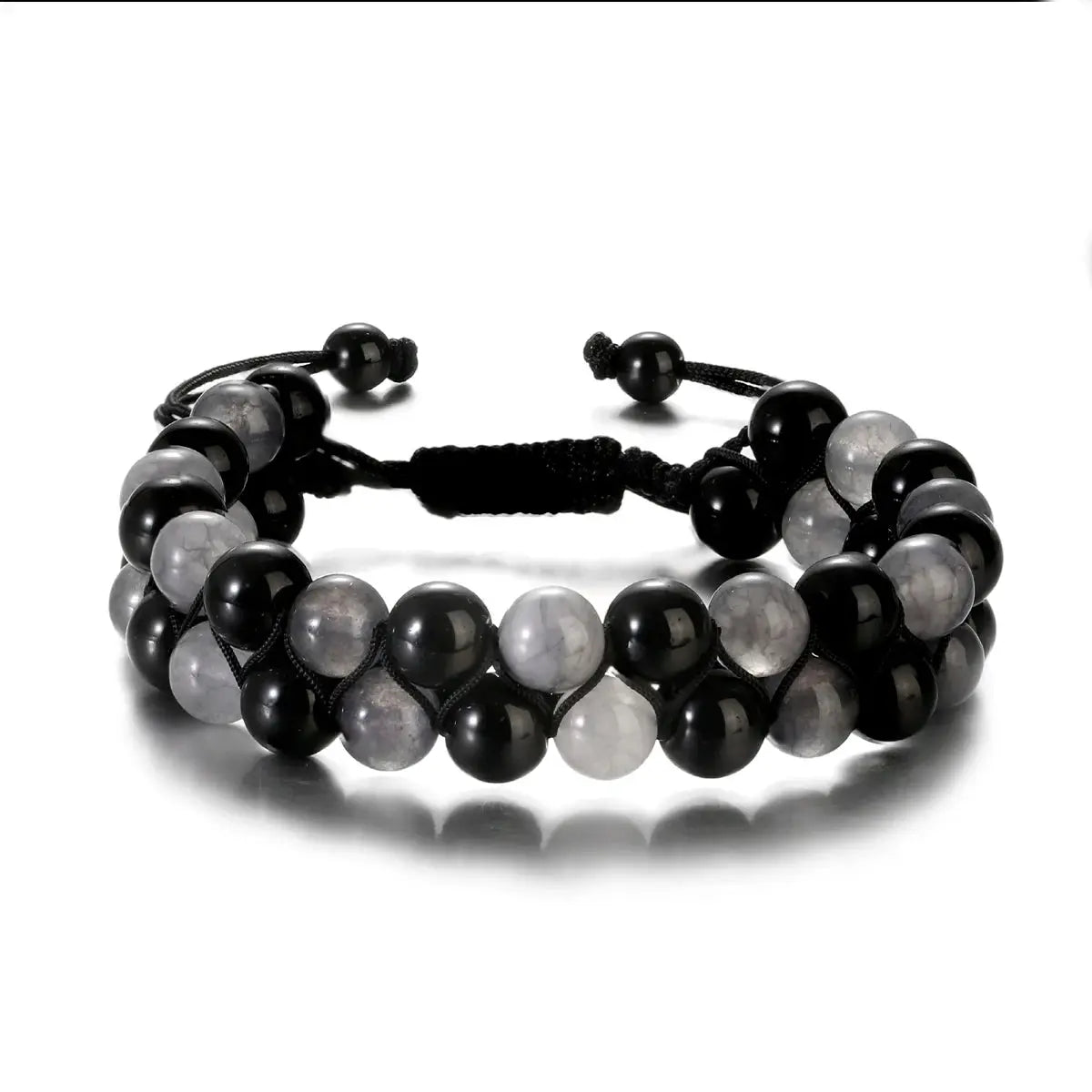 Fashion Men Bracelets Hematite Tiger Eye Double Layer Row Bracelets Pulsera Hombre Magnetic Health Protection Healing Bracelets by All Mart Bristol Ltd