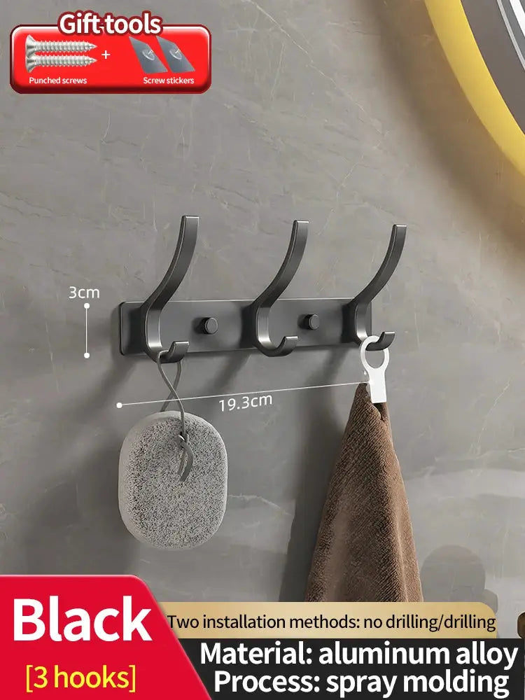 no drill Door Behind Hook Storage Wall Hanging Clothes Hanger Coat Hook Punch-free Hanger Bedroom Organizer Storage Kitchen Acce by All Mart Bristol Ltd