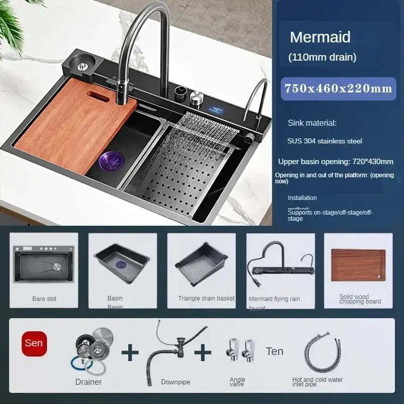 Large Stainless Steel Honeycomb Kitchen Sink Single Basin by All Mart Bristol Ltd