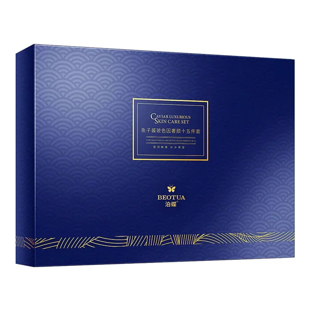 Facial Skin Care Set With Box Caviar Essence Face Serum 15pc Set Moisturizing Skincare Kit Beauty Health Korean Facial Skin Care by All Mart Bristol Ltd