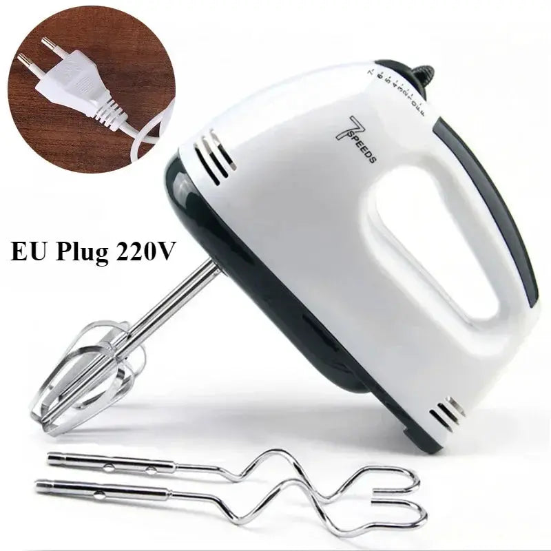 Handheld Electric Egg Beater, Household Automatic Mixer, Handheld Food Cake Bread Baking Dough Mixer, 7-speed Cream Blender by All Mart Bristol Ltd