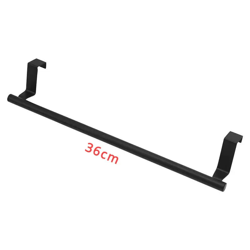 Towel Rod Steel Metal Wire Over Cabinet Towel Rack Storage Organizer Bathroom Door Hanging Towel Rack Punch-free Rag Hanger by All Mart Bristol Ltd