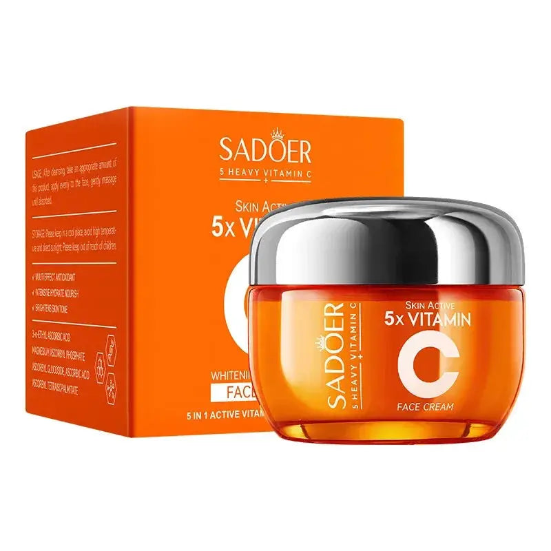 SADOER Vitamin C Face Cream Facial skincare Firming Moisturizing Brightening Hydrating Facial Creams Beauty Face Skin Care by All Mart Bristol Ltd