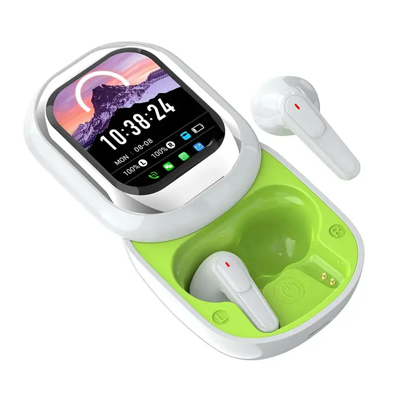 SE-ONE Smart Sliding Cover Earbuds |Wireless Bluetooth Headphones | HD Display | Long Battery Life | ENC Noise-Reduced Call by All Mart Bristol Ltd