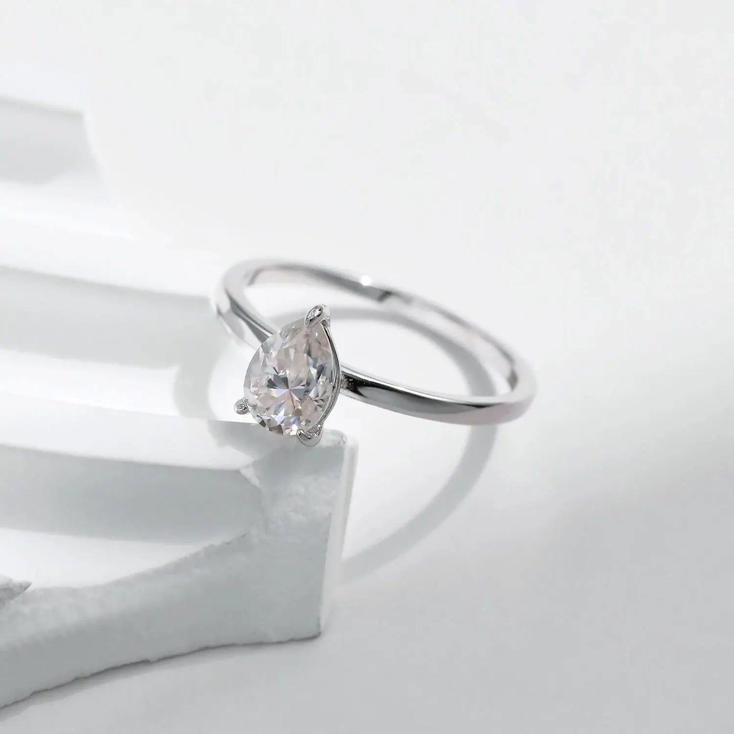 MODIAN D Color Pear Cut Moissanite Ring 925 Sterling Silver Water Drop Lab Diamond Wedding Rings For Women Wedding Fine Jewelry by All Mart Bristol Ltd