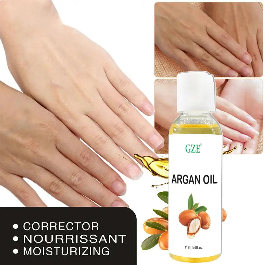 GZE Organic Moroccan Argan Oil Pure Cold Pressed Virgin Premium Grade Moisturizer for Dry, Damaged Skin, Hair, Face, Body, Scalp by All Mart Bristol Ltd