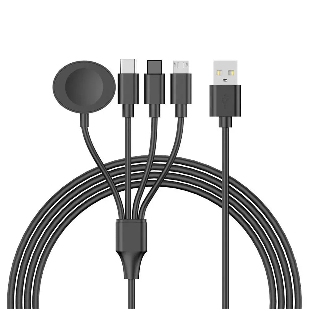 4 in 2 Multi Charging Cable For Iwatch Iphone Charger Usb Type-C Fast Charging Cable High-Quality Airpods iPad Accessories by All Mart Bristol Ltd