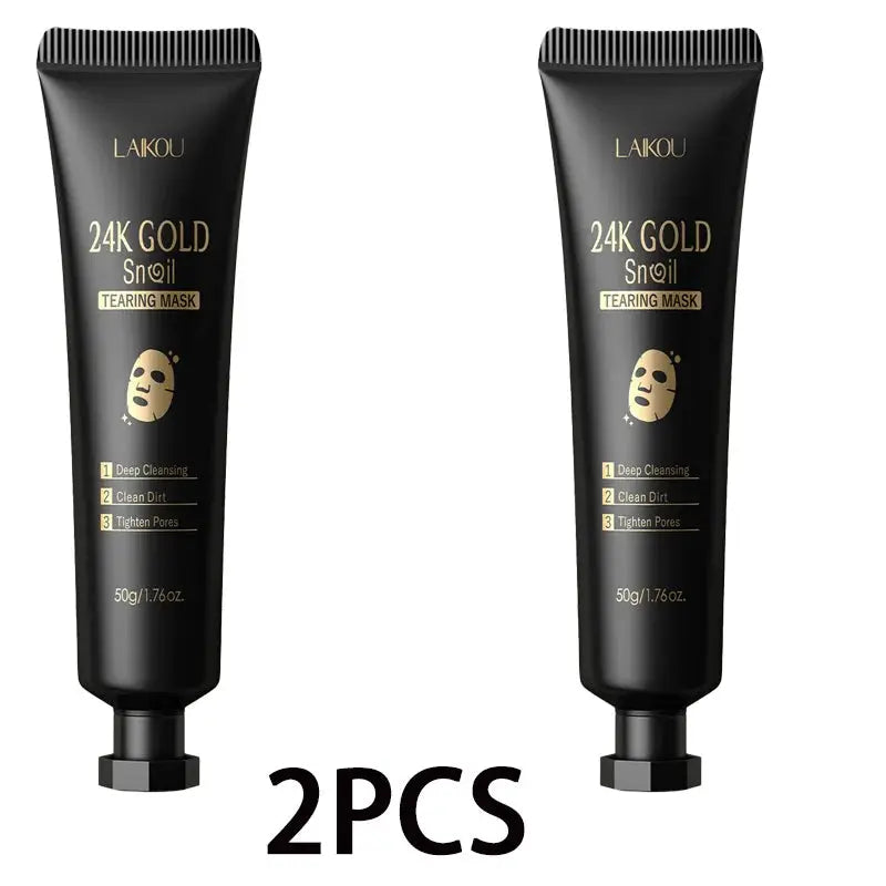 Laikou 24K Gold Snail Peel Off Mask Powerful Pore Cleaner Blackhead & Dirt Remover Detoxifying Facial Shining Skin Care 50g by All Mart Bristol Ltd