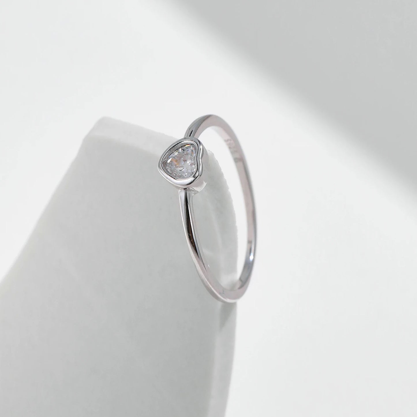 MODIAN Heart shape Cut Moissanite Solitaire Wedding Ring For Women 925 Sterling Silver D Color Wedding Band Fine Jewelry by All Mart Bristol Ltd