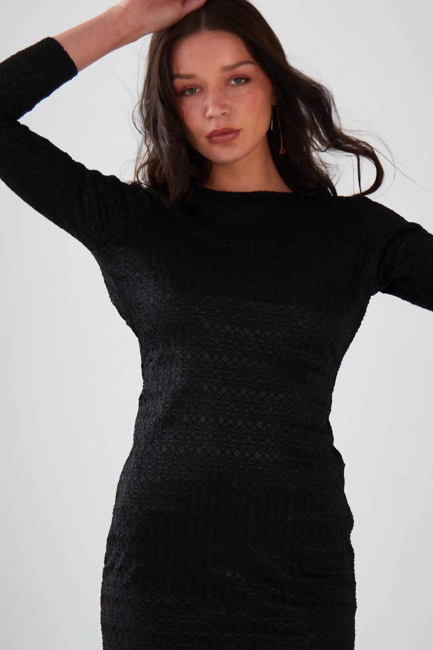 Black Twisted Backless Dress by Sarvin