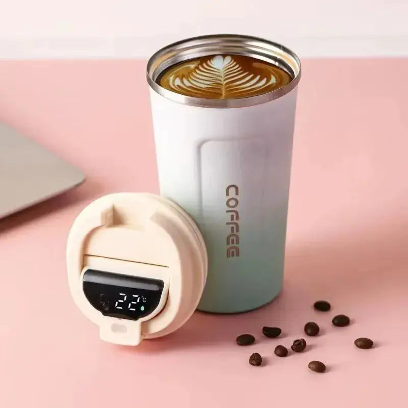 380/510ml Thermos Coffee Mug Stainless Steel Coffee Cup Temperature Display Vacuum Flask Thermal Tumbler Insulated Water Bottle by All Mart Bristol Ltd